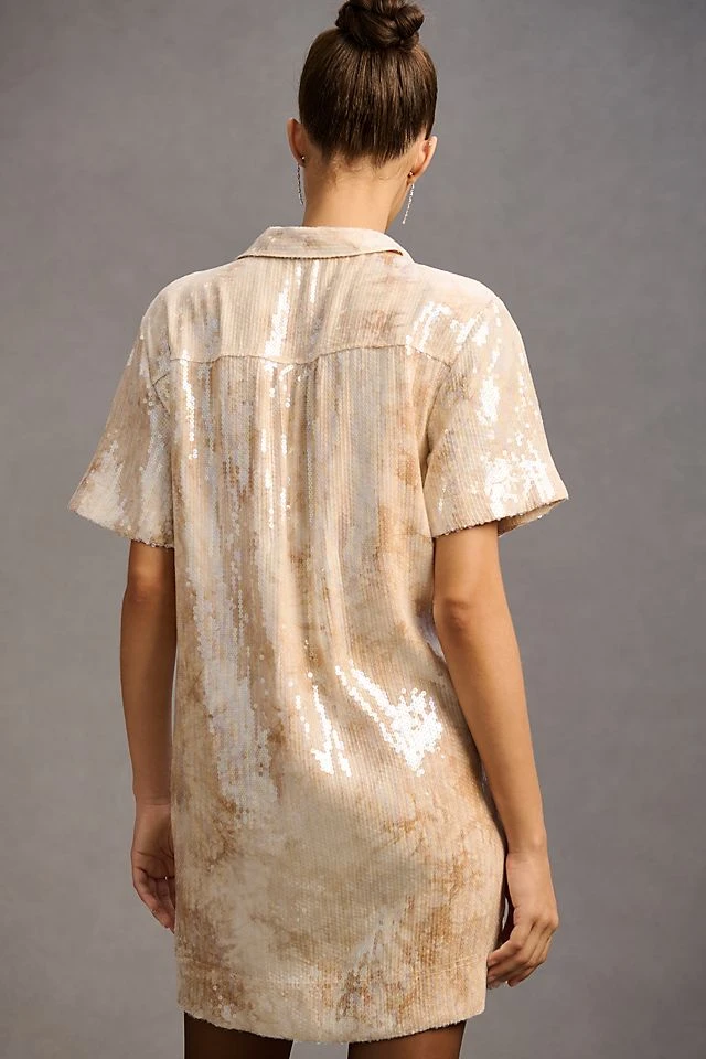 Best Sale ???? Pilcro Sequin ???? Shirt ???? Dress IVORY ???? - Image 2