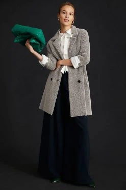 Budget ⭐ NVLT Double-Breasted ???? Coatigan GREY MOTIF ????