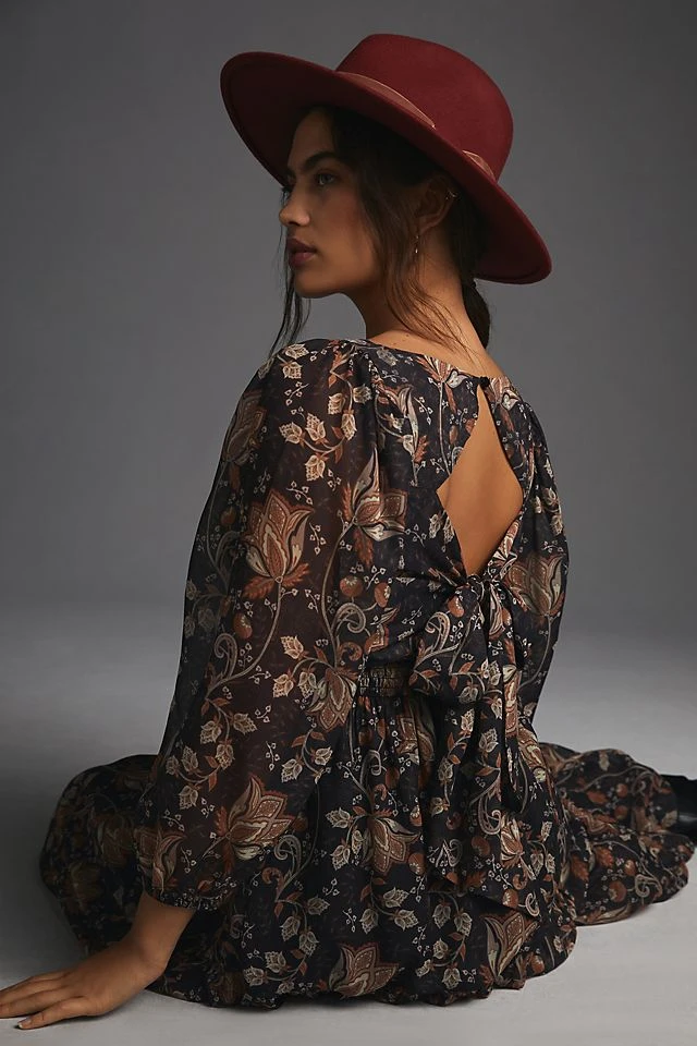 Flash Sale ???? Let Me Be Square-Neck Smocked Maxi ???? Dress MEDIUM ORANGE ???? - Image 3