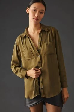 Best Sale ❤️ By Anthropologie Buttondown ???? Shirt GREEN ????