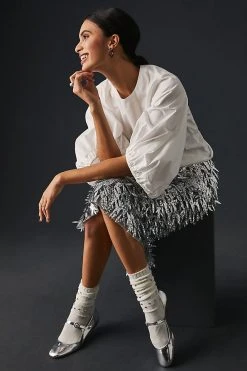 Best Sale โ Sunday In Brooklyn Balloon-Sleeve Blouse WHITE ????