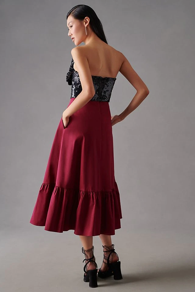 Discount β Hutch Sequin Bow ???? Dress WINE ???? - Image 3