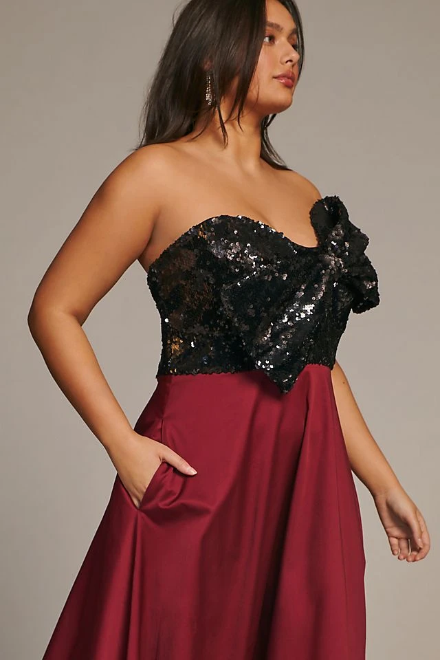 Discount β Hutch Sequin Bow ???? Dress WINE ???? - Image 6