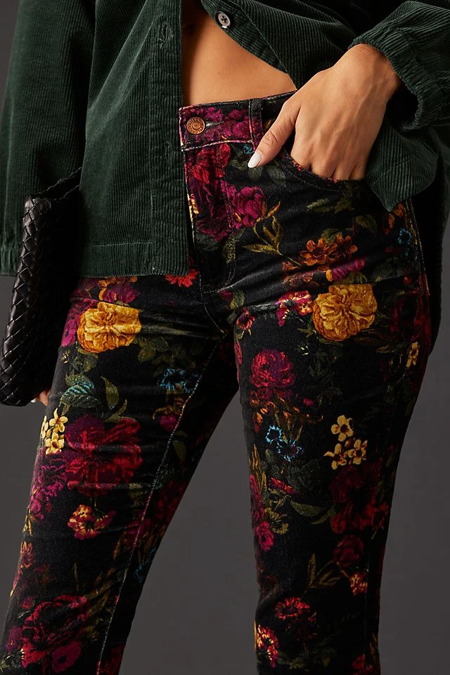 New ???? Pilcro Mid-Rise Velvet Skinny ???? Jeans FLORAL ???? - Image 5