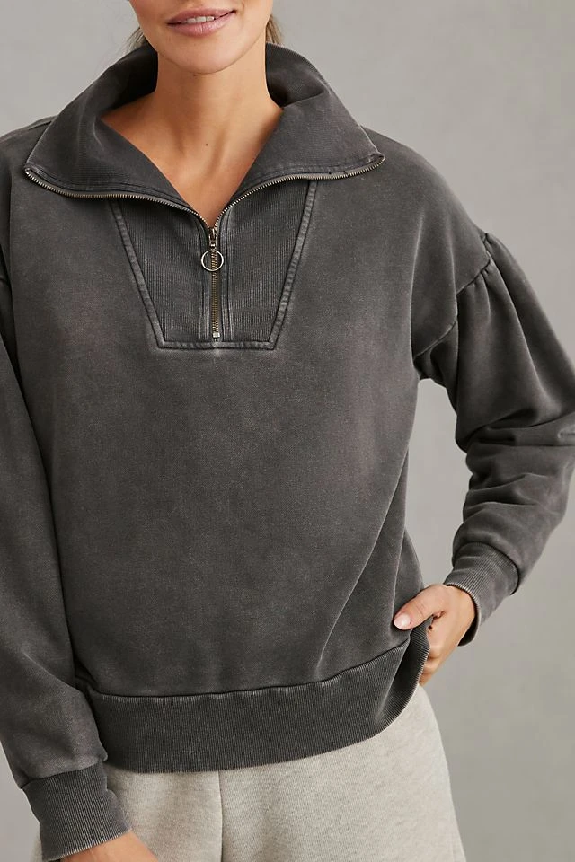 Buy ✔️ Daily Practice By Anthropologie Quarter Zip Pullover BLACK ???? - Image 4