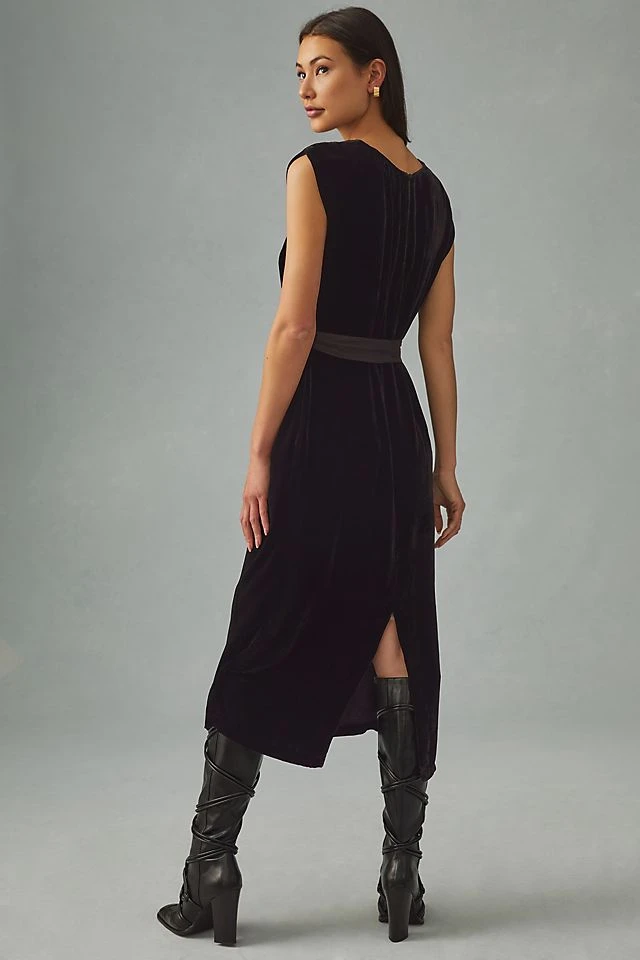 Cheapest ???? Velvet By Graham & Spencer Velvet Satin ???? Dress BLACK ???? - Image 3