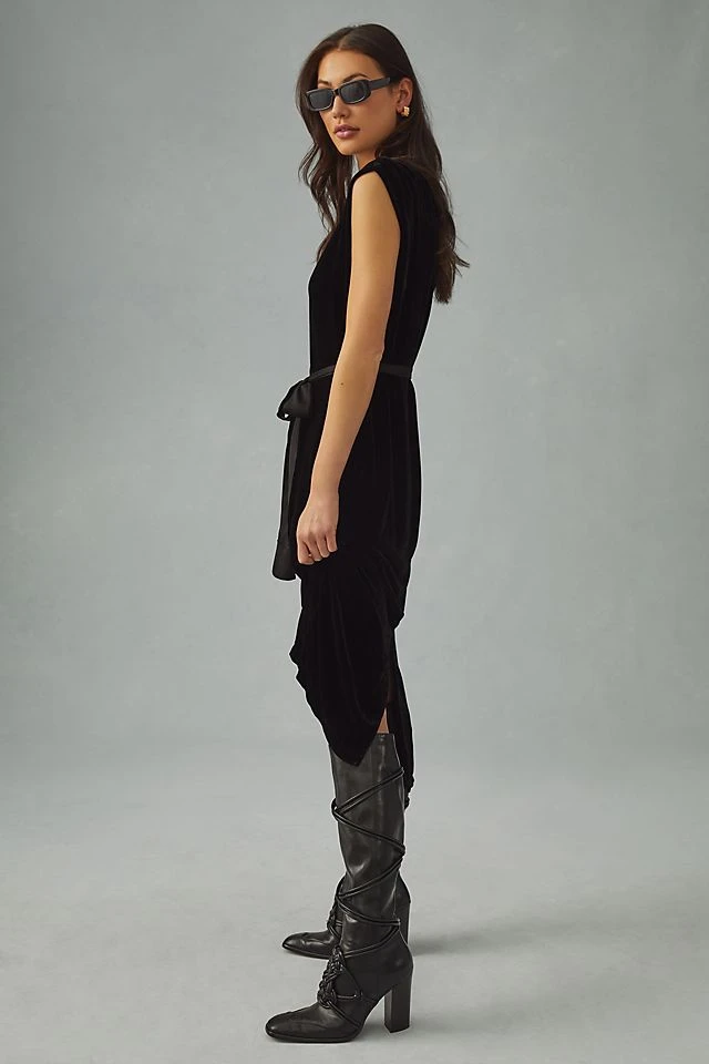 Cheapest ???? Velvet By Graham & Spencer Velvet Satin ???? Dress BLACK ???? - Image 5