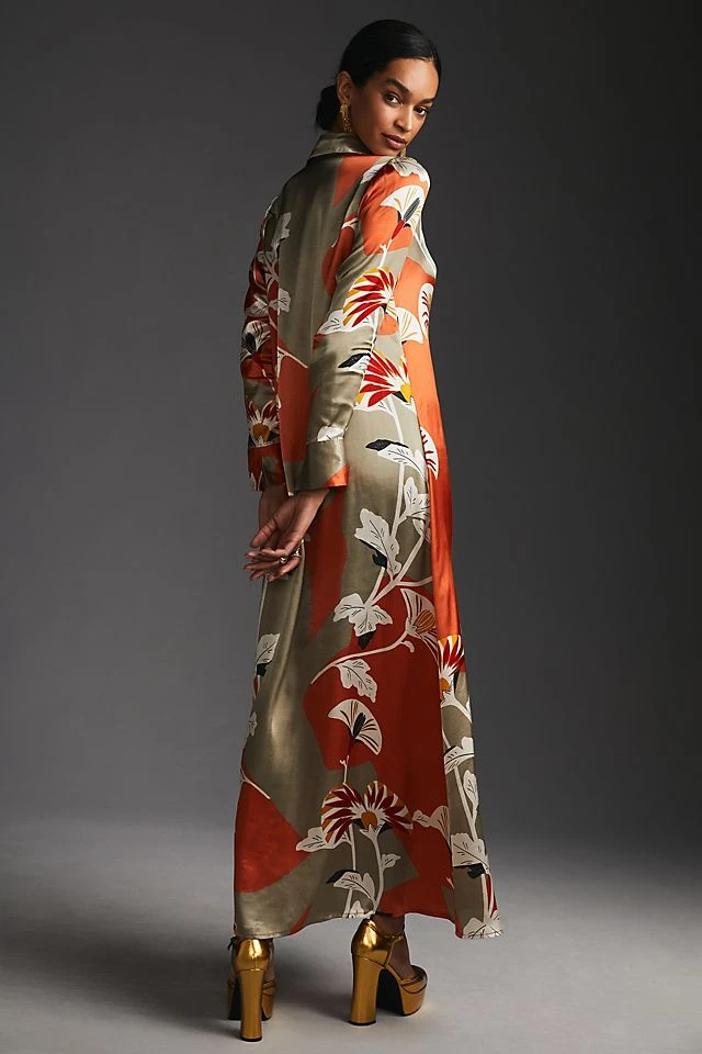 Deals ???? Corey Lynn Calter Maxi ???? Shirt ???? Dress PEACH ???? - Image 2