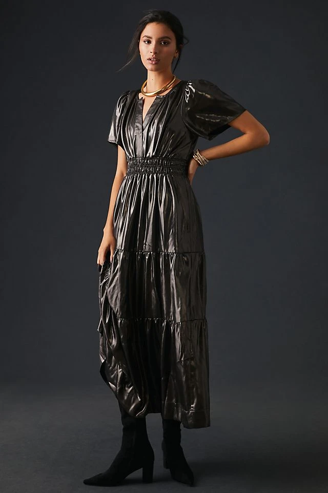 Buy ???? The Somerset Collection By Anthropologie The Somerset Maxi ???? Dress: Shine Edition CARBON β - Image 2