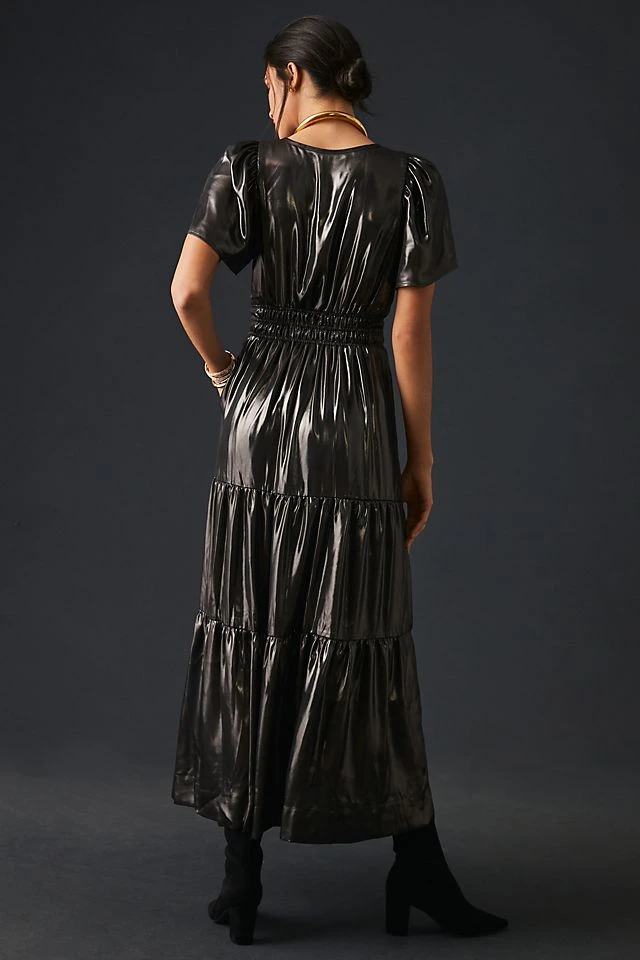 Buy ???? The Somerset Collection By Anthropologie The Somerset Maxi ???? Dress: Shine Edition CARBON β - Image 3