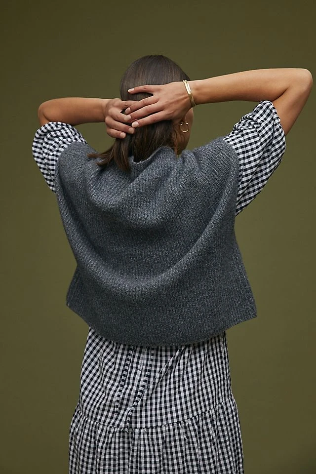 Buy ???? By Anthropologie Oversized Cashmere Sweater Vest CHARCOAL ???? - Image 3