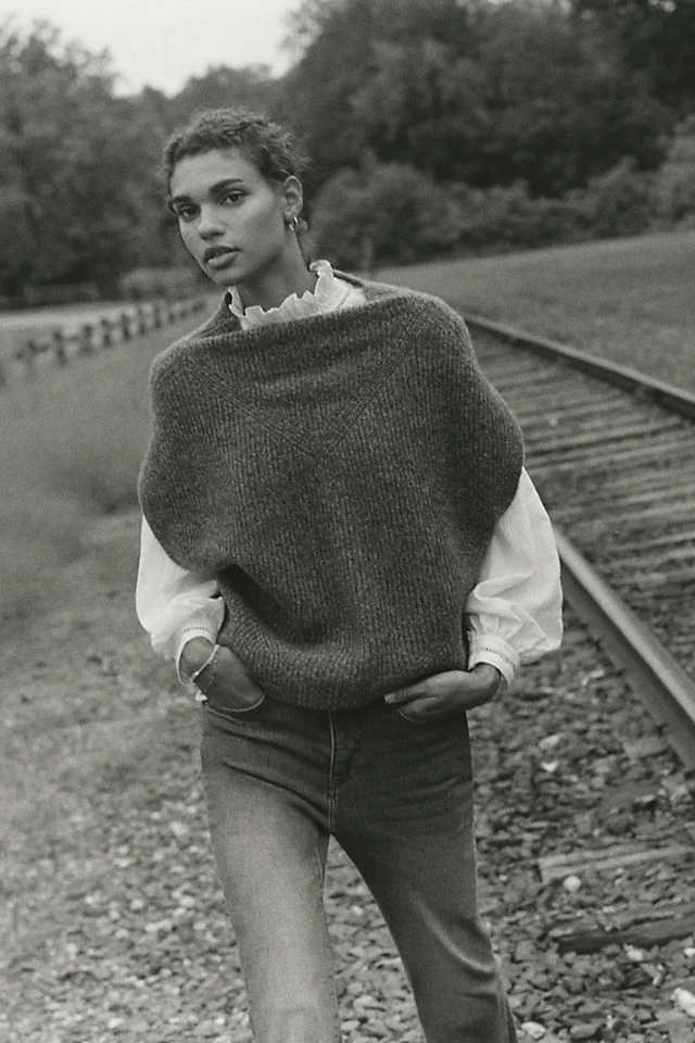 Buy ???? By Anthropologie Oversized Cashmere Sweater Vest CHARCOAL ???? - Image 5