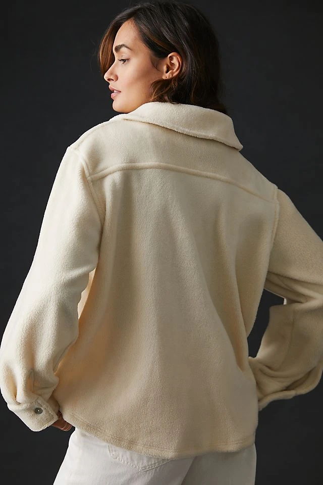 Discount ???? Donni Polar Fleece Button Down ???? Shirt CREAM ???? - Image 2