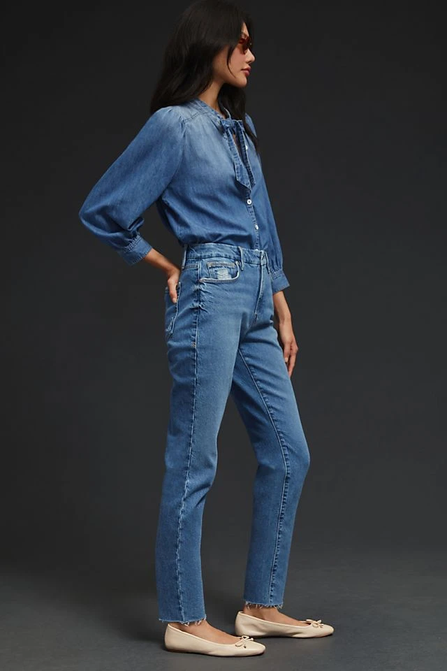 Discount ???? Good American Good Girlfriend Petite ???? Jeans DENIM MEDIUM BLUE ???? - Image 3