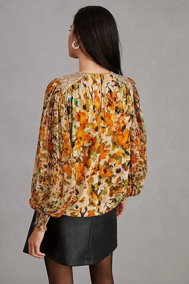 Deals ???? Bl-nk Sequin-Embellished Blouse NEUTRAL MOTIF ???? - Image 3