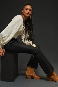 Best reviews of ⌛ Hudson Petite Barbara High-Rise ???? Coated ???? Jeans BLACK ⌛