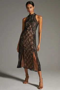 Budget ???? By Anthropologie Structured Midi ???? Dress BLACK ✨