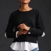 Best deal ???? By Anthropologie Cutout Twofer Sweater BLACK ????