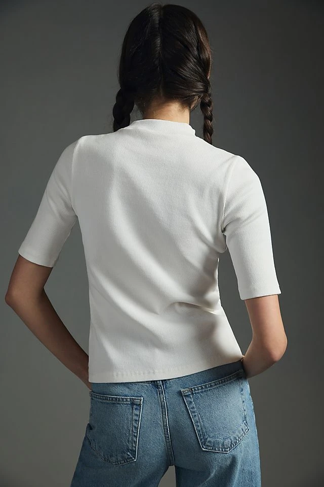 Cheap ⭐ Maeve Mock Neck Top WHITE ???? - Image 2