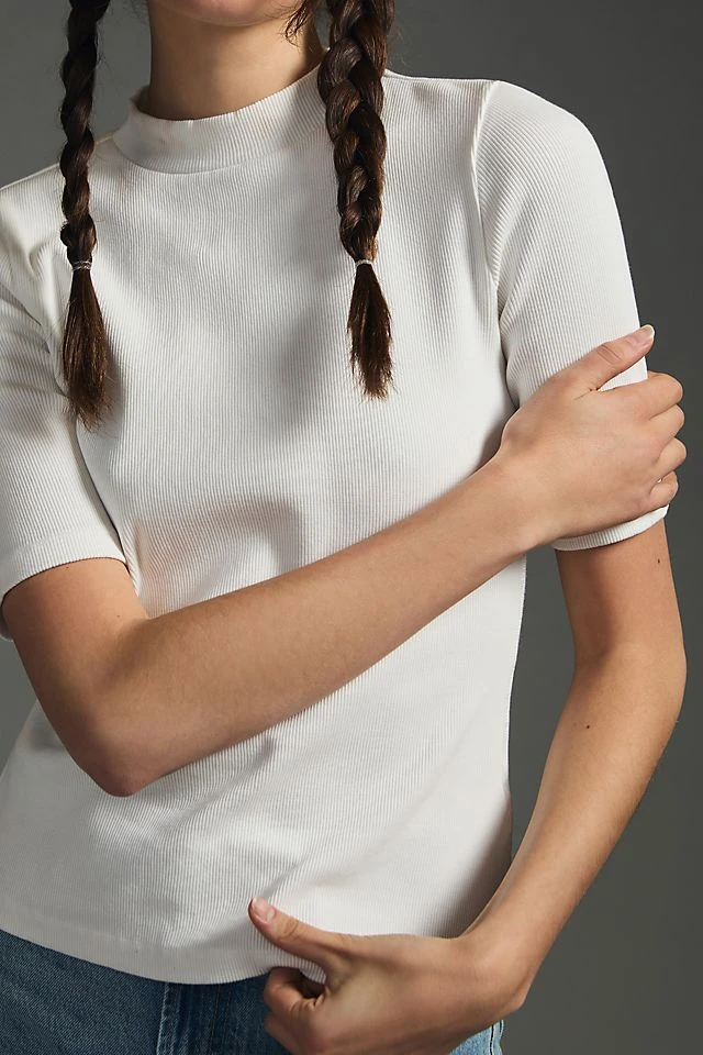 Cheap ⭐ Maeve Mock Neck Top WHITE ???? - Image 3