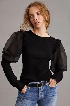 Best deal ???? By Anthropologie Mutton Sleeve Sweater BLACK ????