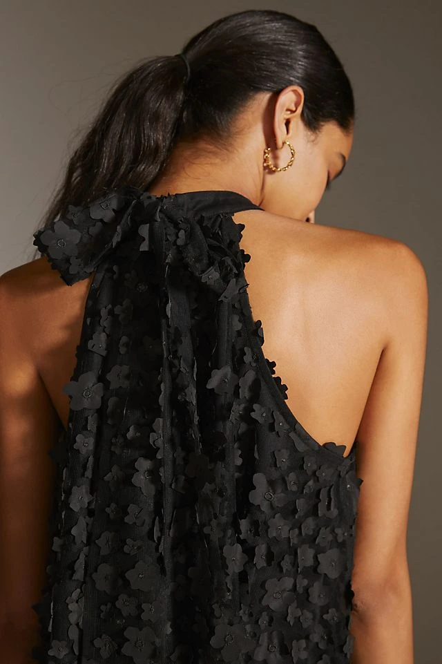 Cheap ???? Eva Franco Halter Swing Mini ???? Dress BLACK ???? - Image 4