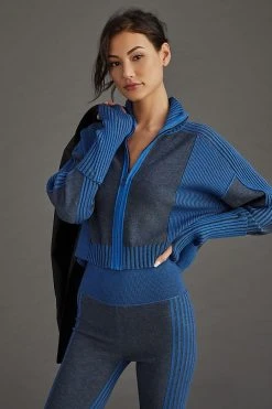 Deals ???? Daily Practice By Anthropologie Two-Tone Crop Jacket BLUE ????