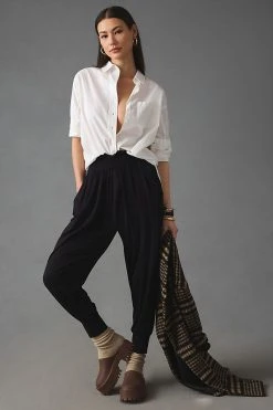 Cheapest β¨ Daily Practice By Anthropologie Smocked Harem Pants BLACK ????