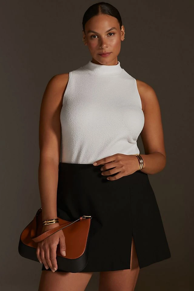 Outlet ???? Maeve Structured Mock Neck Top IVORY ???? - Image 5