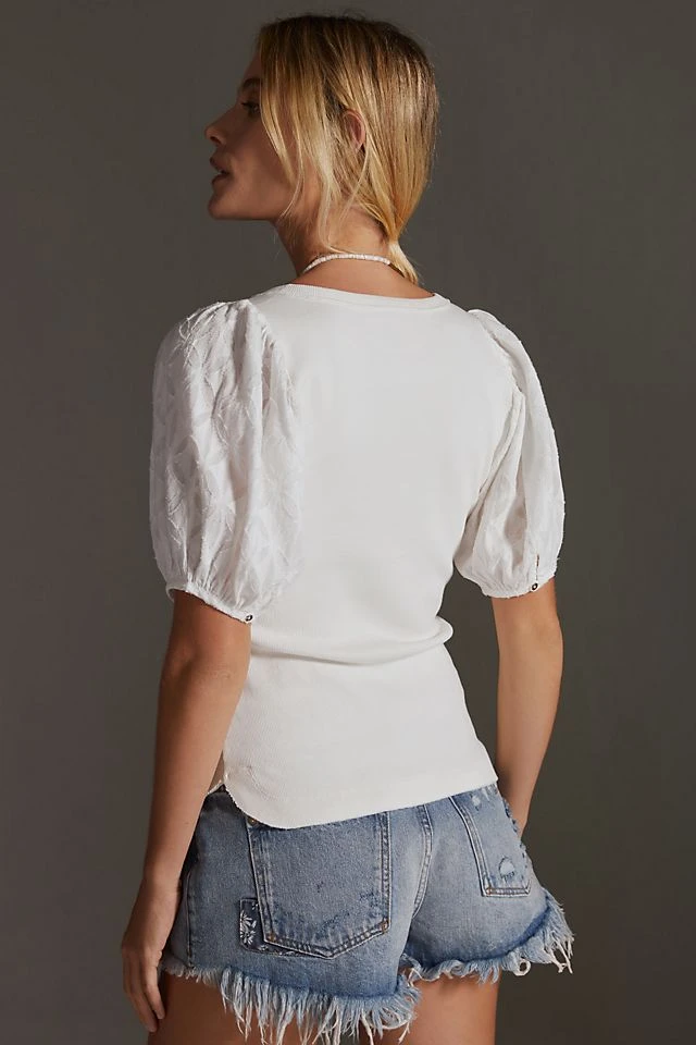 Buy ???? Pilcro Bella Henley Top WHITE ???? - Image 4