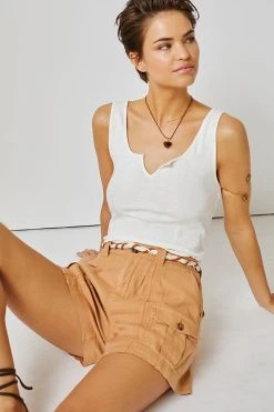 Wholesale ???? Pilcro Sustainable Notched Tank IVORY ????