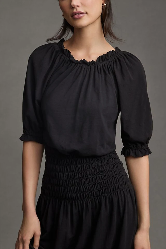 Best Sale ⭐ Sundry Smock-Waist ???? Dress BLACK ✨ - Image 4