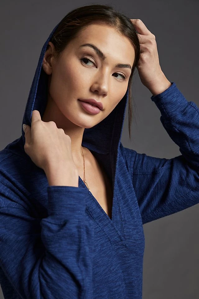 Cheapest ???? Daily Practice By Anthropologie Afterglow Hooded ???? Dress NAVY ???? - Image 4