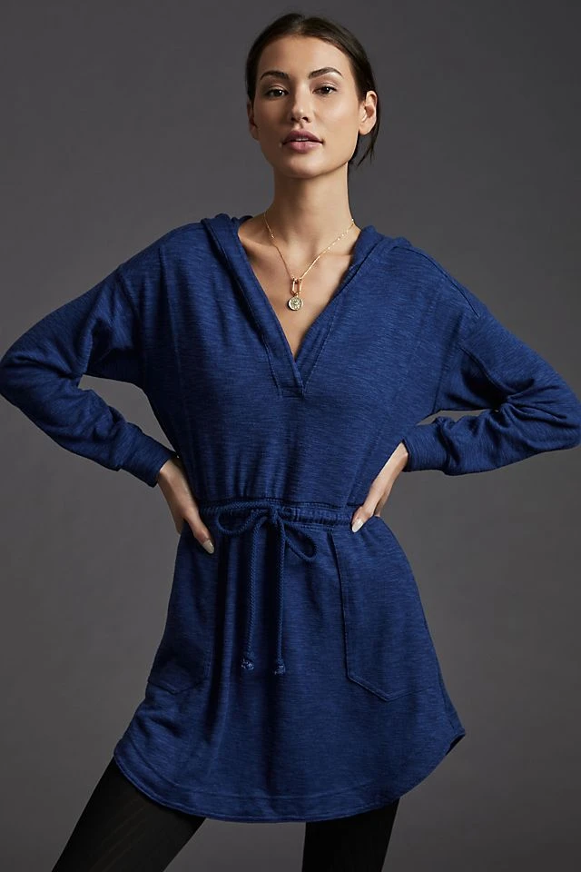 Cheapest ???? Daily Practice By Anthropologie Afterglow Hooded ???? Dress NAVY ???? - Image 5