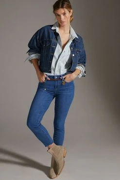 Wholesale ✨ Paige Petite Verdugo Mid-Rise Cropped Juneau ???? Jeans DENIM MEDIUM BLUE ????