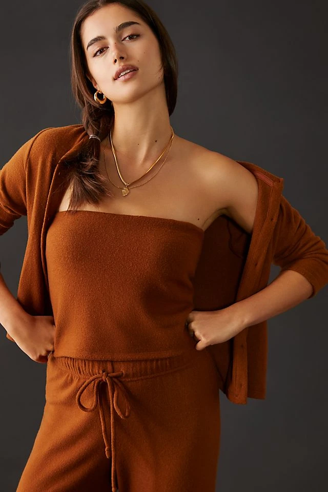 Hot Sale ⌛ Donni Sweater Tube Top BRONZE ????