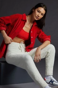 Hot Sale ???? Donni Corduroy Button Down ???? Shirt RED ????