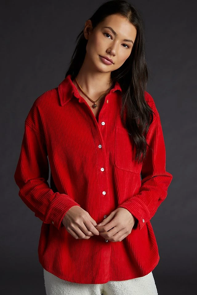 Hot Sale ???? Donni Corduroy Button Down ???? Shirt RED ???? - Image 3