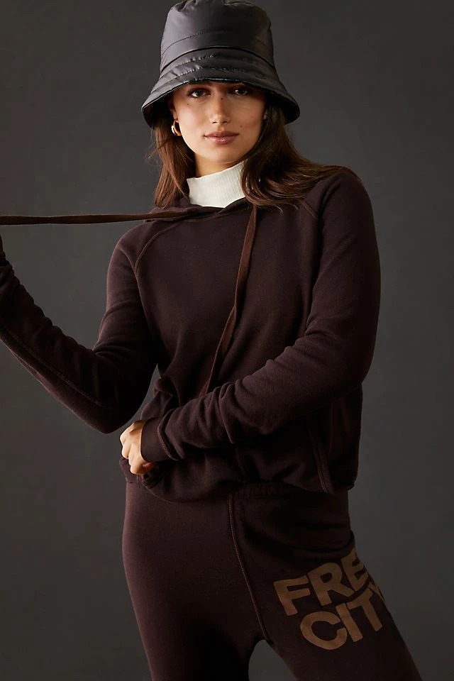 Budget ⭐ FREECITY Superfluff Lux Pullover Hoodie Sweatshirt BROWN ????