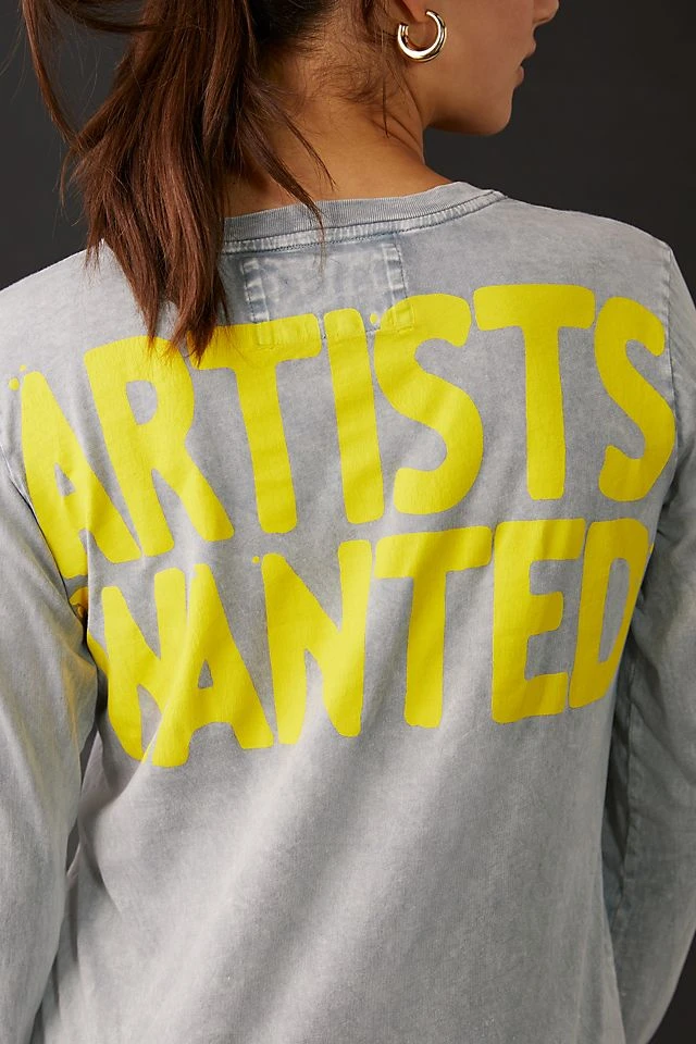Best reviews of ???? FREECITY ARTISTS WANTED Super Vintage Long-Sleeve Tee LIGHT GREY ???? - Image 5