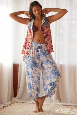 Best Sale ???? By Anthropologie Relaxed Lounge Pants BLUE MOTIF ????