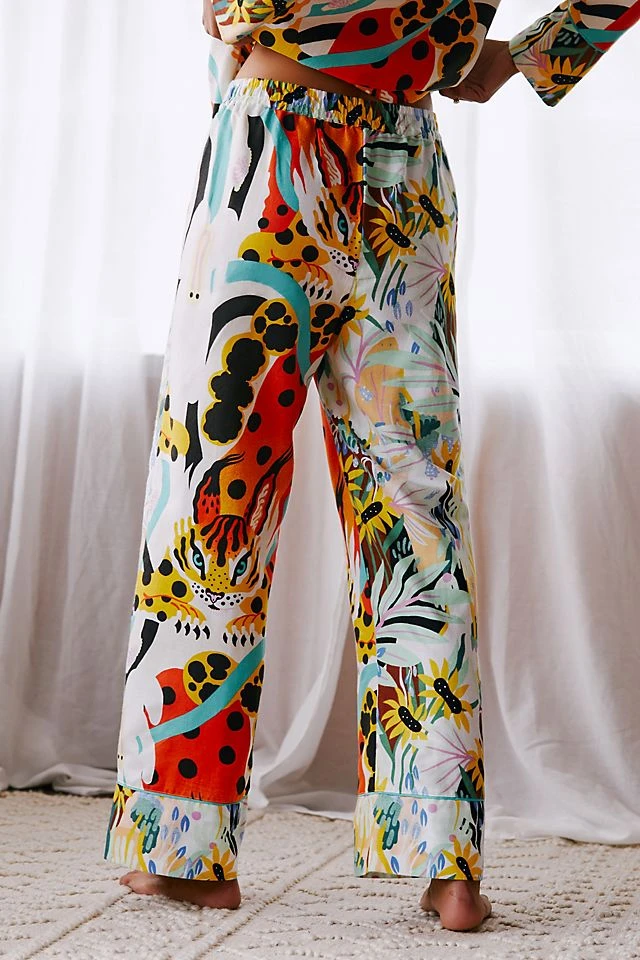 Promo ???? By Anthropologie Marcos Navarro For Anthropologie Flannel Sleep Pants IVORY ???? - Image 4