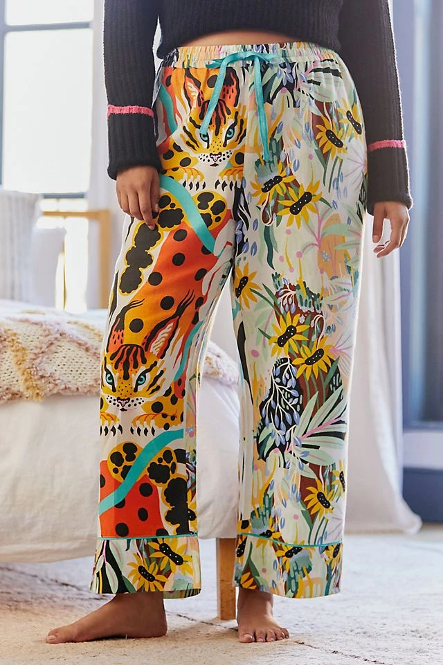 Promo ???? By Anthropologie Marcos Navarro For Anthropologie Flannel Sleep Pants IVORY ???? - Image 6