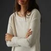Best Sale ???? Daily Practice By Anthropologie Big Sky Boatneck Pullover IVORY ⌛