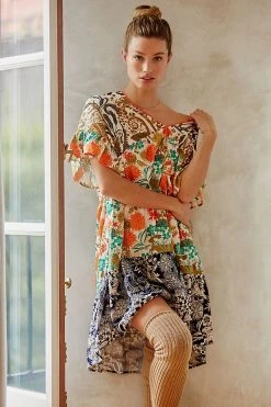 Outlet ???? By Anthropologie Cally Conway For Anthropologie Flannel Sleep ???? Dress IVORY ????