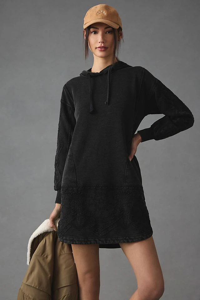 Budget ???? Daily Practice By Anthropologie Blaine Embroidered Hoodie BLACK ???? - Image 5